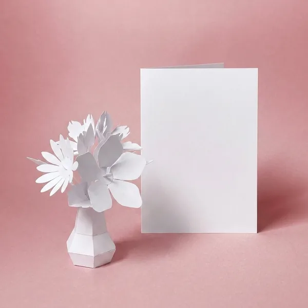 Blumen-Bouquet als weiße Leinwand
